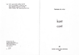 Kant cant