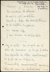Presentación en el I. Cultura Hispánica en mayo 1955 de Aguaespejo