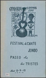 Granada: Corpus 1961 : Festival de cante jondo, Paseo de los Tristes, días 8-9-10 junio.