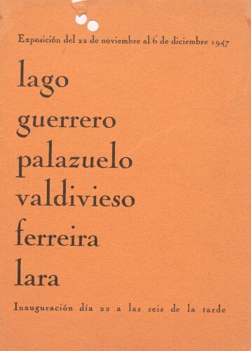 Lago, Guerrero, Palazuelo, Valdivieso, Ferreira, Lara