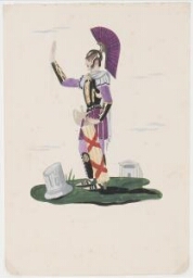 Figurín de un soldado romano para la obra de teatro «Numancia» de Miguel de Cervantes, adaptación de Rafael Alberti