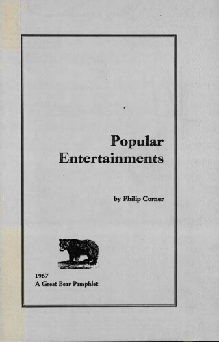 Popular entertainments /