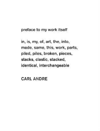 Carl Andre - escultura como lugar, 1958-2010