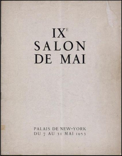 IXe Salon de mai: Palais de New-York du 7 au 31 mai 1953.