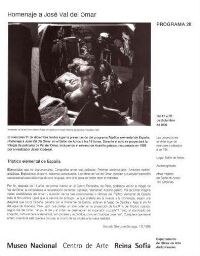 Homenaje a José Val del Omar: Tríptico Elemental de España  : del 11 al 21 de diciembre de 1996 : Museo Nacional Centro de Arte Reina Sofía, Departamento de Obras de Arte Audiovisuales.