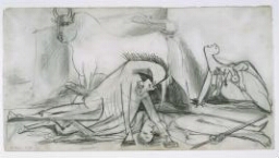 Estudio de composición (VI). Dibujo preparatorio para «Guernica»