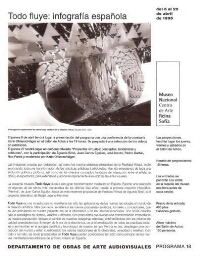 Todo fluye: infografía española : del 6 al 29 de abril de 1995, Museo Nacional Centro de Arte Reina Sofía, Departamento de Obras de Arte Audiovisuales.
