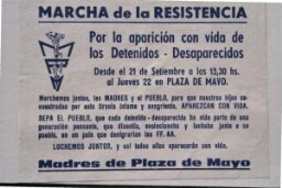 Panfleto III Marcha de la Resistencia