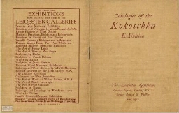 Catalogue of an exhibition of paintings by Oskar Kokoschka