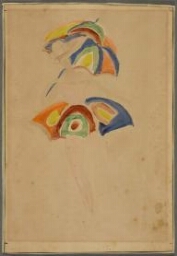 Esquisse costume avec parapluie (Boceto de traje con paraguas)