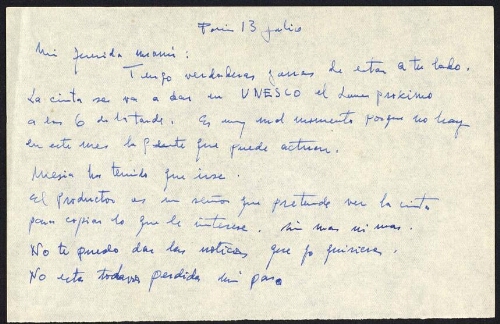 [Carta 1956] julio 13, París, a Mami