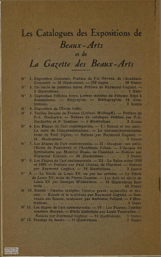 Les créateurs du cubisme:  [exposition] mars-avril 1935